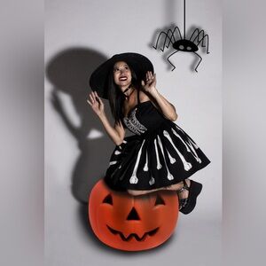 Oblong Box Shop Skelly Prudence Dress size 3X Erstwilder Palm Reader Brooch set